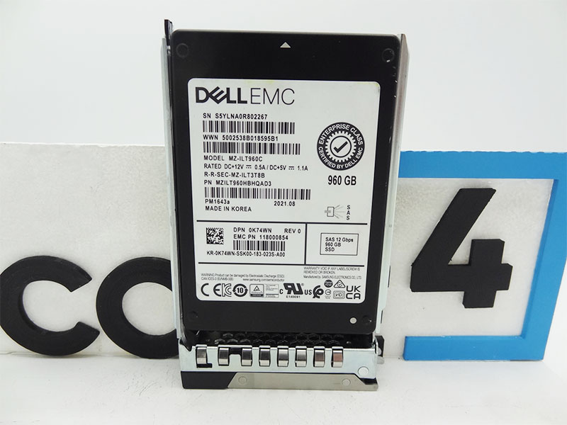 DELL K74WN 960GB 12G 2.5 SAS RI SSD Samsung PM1643a