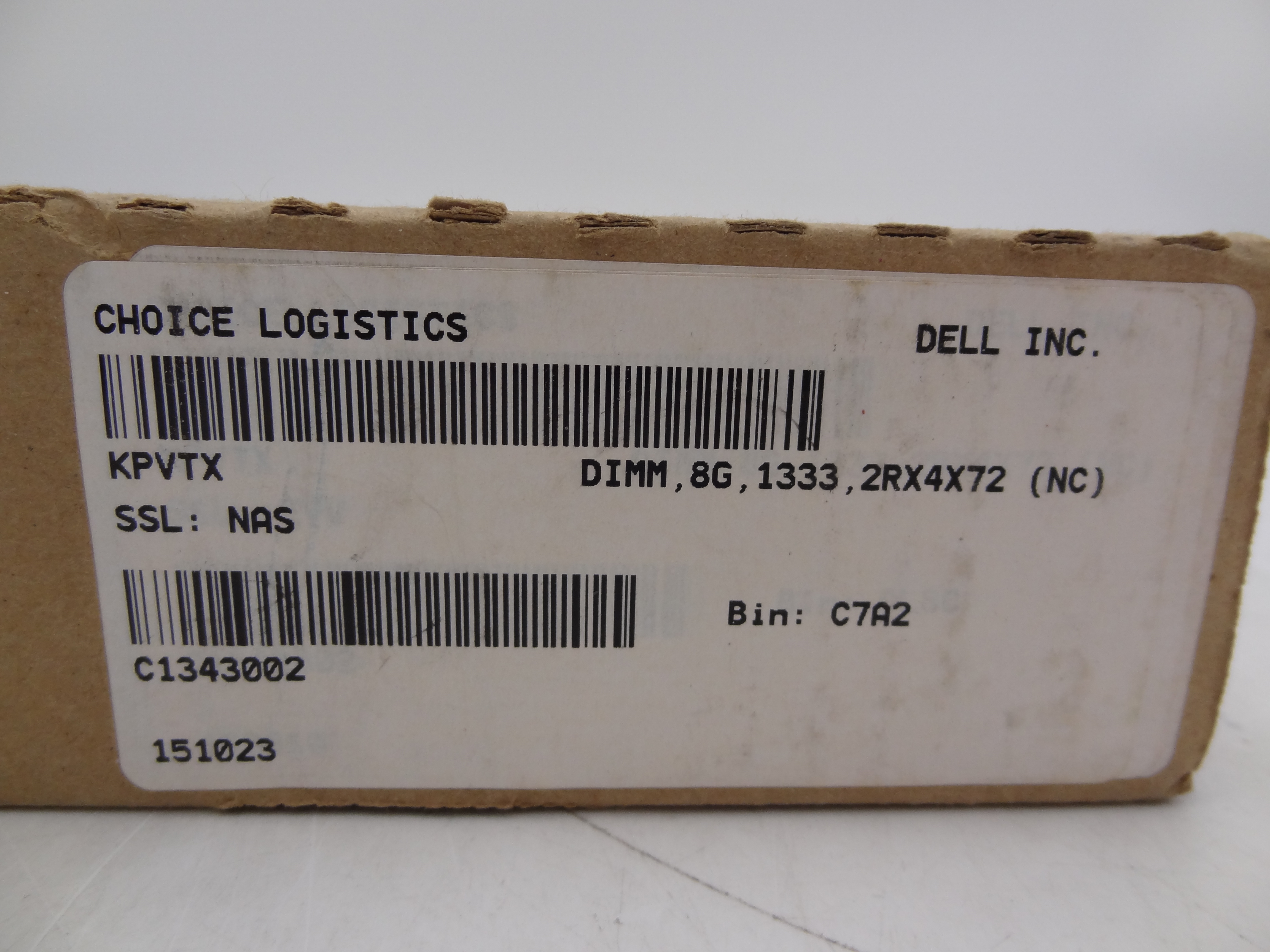 DELL KPVTX 8GBPC3 10600R (2X4) *New* - X3R5M, HMT31GR7BFR4C-H9, M393B1K70CHD-CH9, SNPX3R5MC/8G