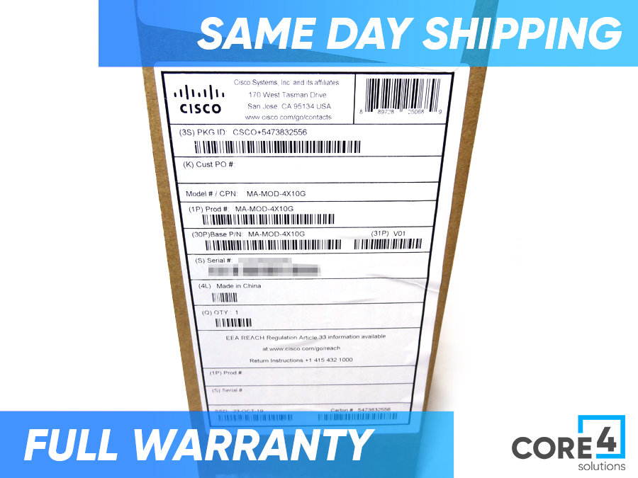 MERAKI MA-MOD-4X10G Meraki Uplink Module *New Sealed*