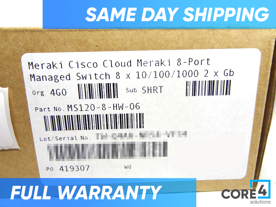 MERAKI MS120-8-HW MERAKI CLOUD MANAGED MS120-8