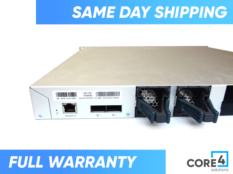 MERAKI MS350-24-HW Cisco 24x 1GB RJ-45 4x 10GB SFP+ Switch