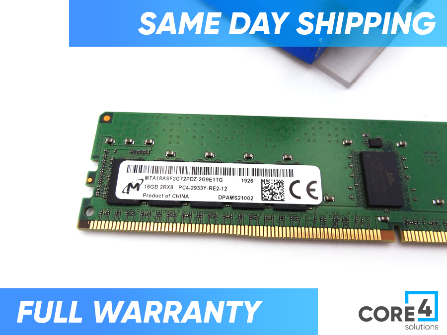 MICRON MTA18ASF2G72PDZ-2G9 16GB PC4-23400V DDR4 2933 2RX8 DIMM - MEM-DR416LD-ER29