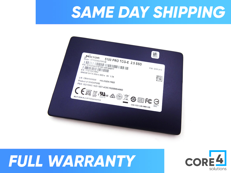 MICRON MTFDDAK3T8TCB 3.84TB SATA 6GBPS 5100 PRO 2.5 SSD *New Bulk*