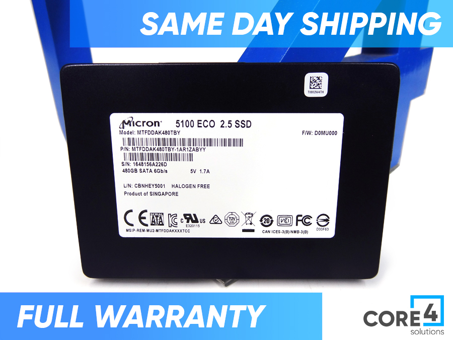 MICRON MTFDDAK480TBY 480GB 5100 ECO 2.5 SATA SSD