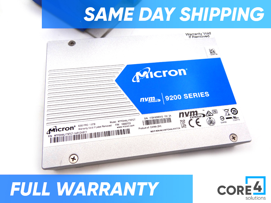 MICRON MTFDHAL1T9TCT 1.92TB 9200 PRO 2.5 U2 NVME SSD *New Bulk*