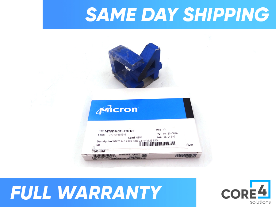 MICRON MTFDHBE3T8TDF-1AW1ZABYY 3.84TB U.2 7300 PRO 2.5in NVME SSD *New Bulk*