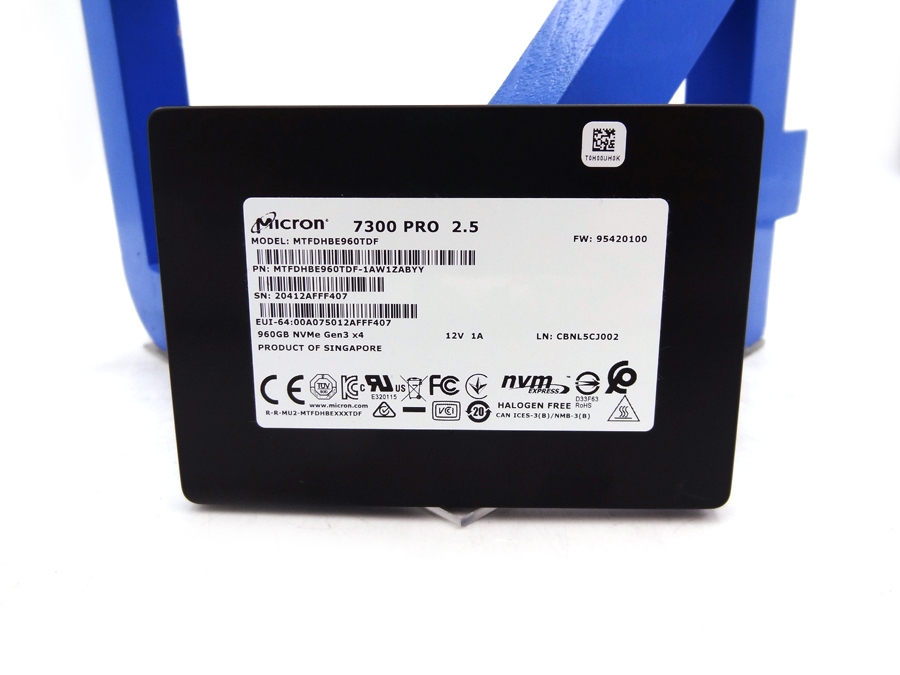 MICRON MTFDHBE960TDF-1AW1ZA 960GB U.2 GEN3 7300 PRO 2.5 NVMe SSD