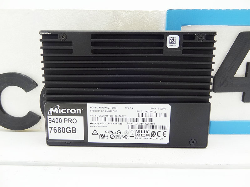 MICRON MTFDKCC7T6TGH-1BC1ZABYYR 7.68TB NVME GEN4 U.3 9400 PRO 15mm 2.5 SSD