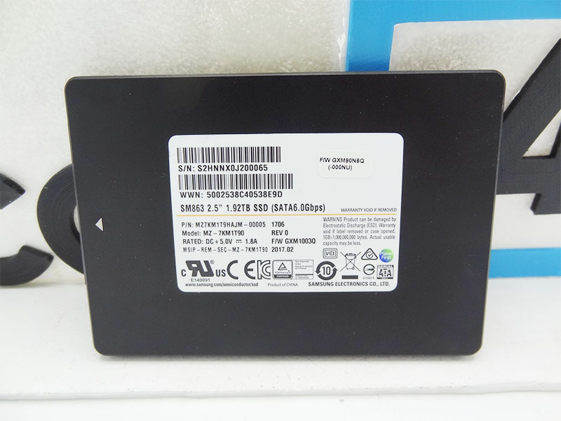 SAMSUNG MZ-7KM1T90 1.92TB SATA SM863 6GBPS 2.5 SSD