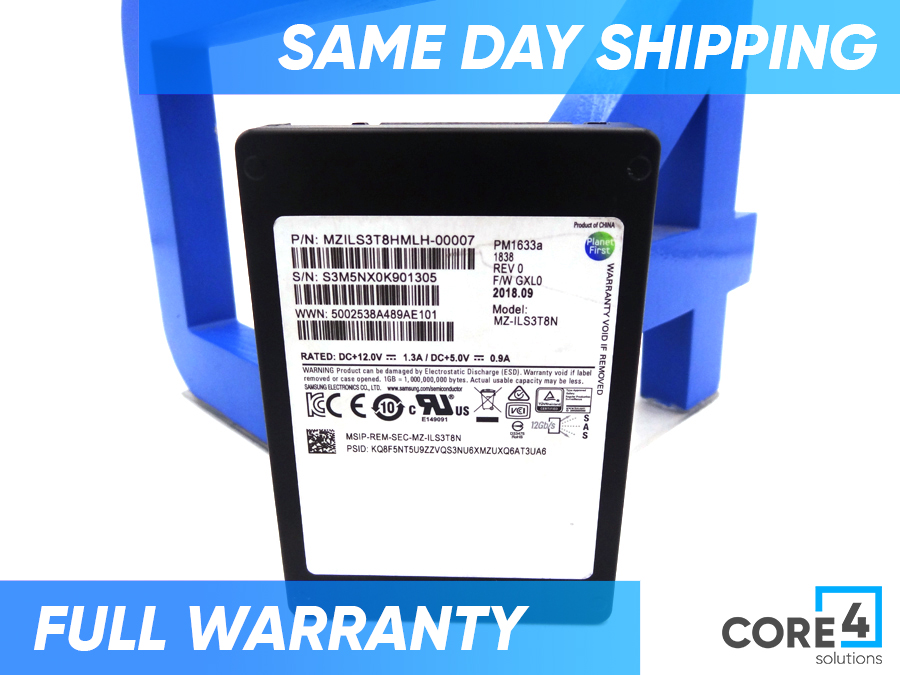 SAMSUNG MZ-ILS3T8N 3.84TB SAS 12GBPS 2.5 PM1633A SSD