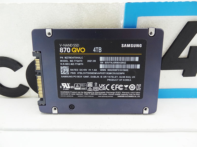 SAMSUNG MZ7M34T0HALC 4TB 870 QVO 6GBPS 2.5 SATA SSD