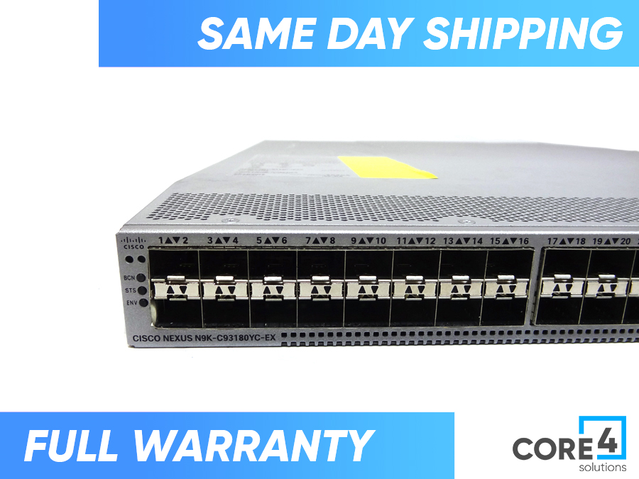 CISCO N9K-C93180YC-EX NEXUS 9300, 48P 1/10/25G, 6P 40/100