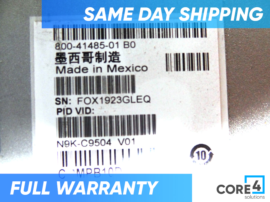 CISCO N9K-C9504 NEXUS 9504 CHASSIS WITH 4 LINECARDS 