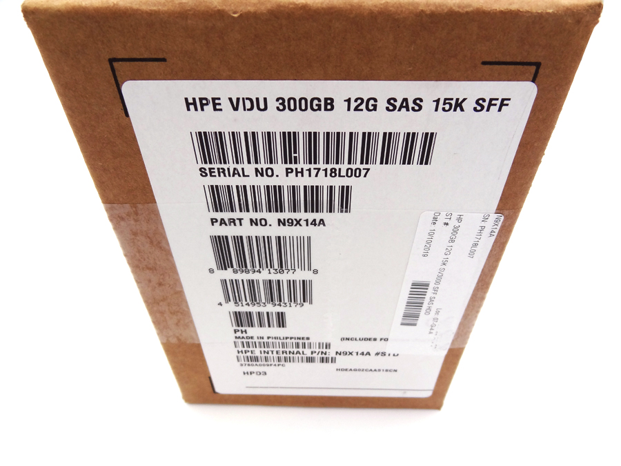 HP N9X14A 300GB 12G 15K SV3000 SFF SAS HDD *New Sealed* - 832974-001