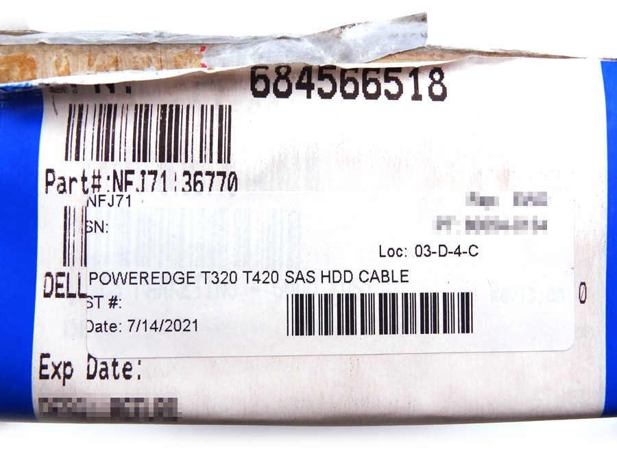 DELL NFJ71 POWEREDGE T320 T420 SAS HDD CABLE