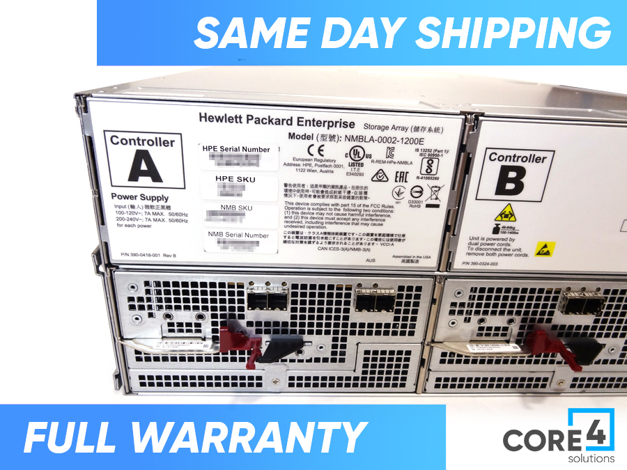 HPE NIMBLE AFS3-92160-2 ALL FLASH EXPANSION 92TB (48 x 1.92TB)