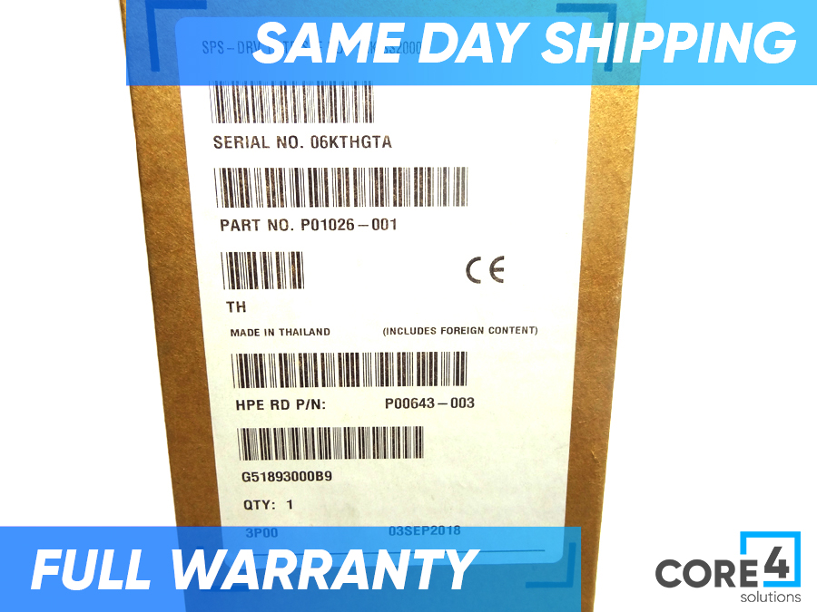 HP P01026-001 SPS-DRV 1.2TB SFF HDD 10K SS20000 *New Bulk* - J8S08A, J8S08B