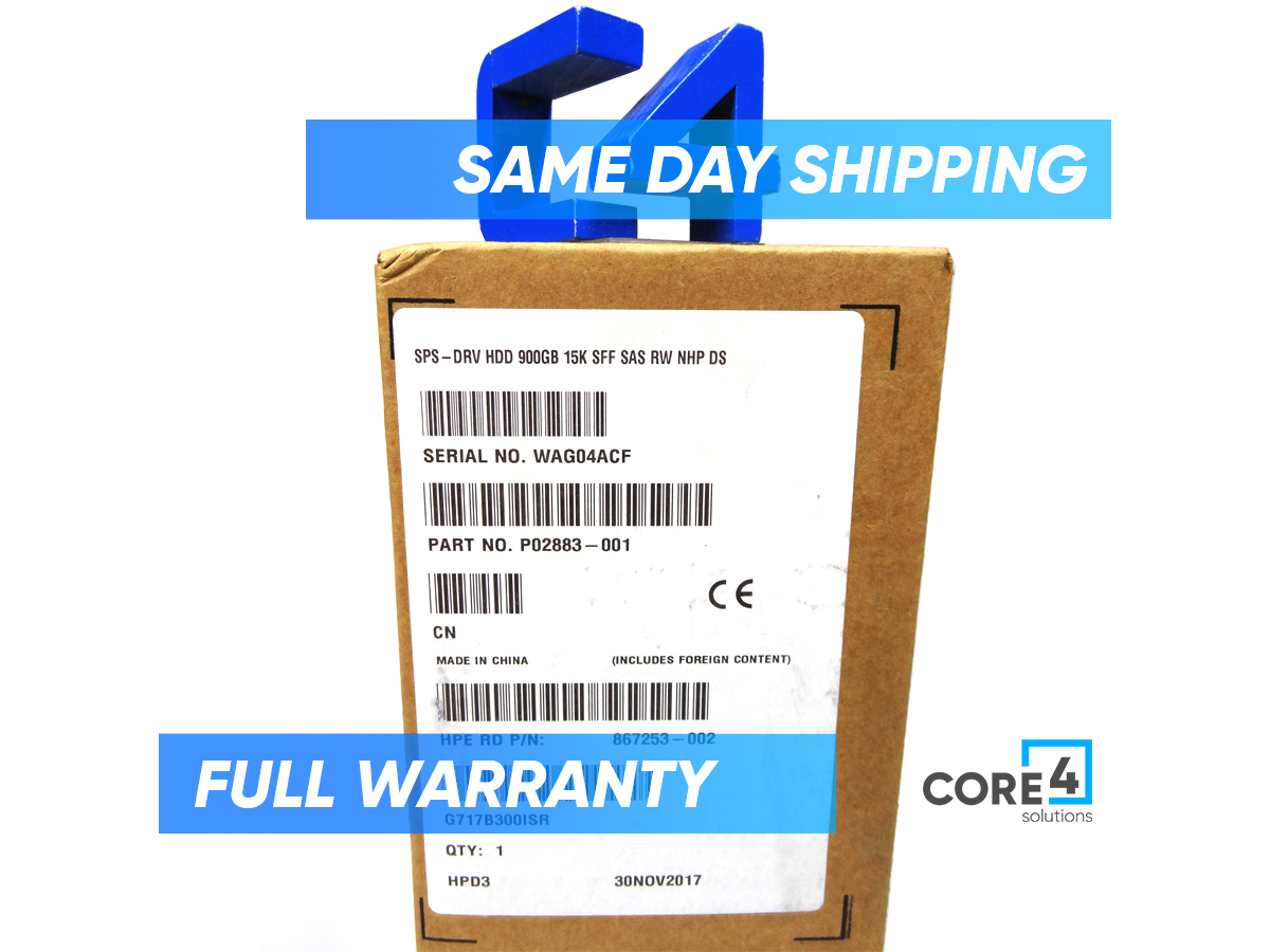 HP P02883-001 900GB SAS 12G 15K SFF RW DS HDD *New Sealed* - Q6M01A