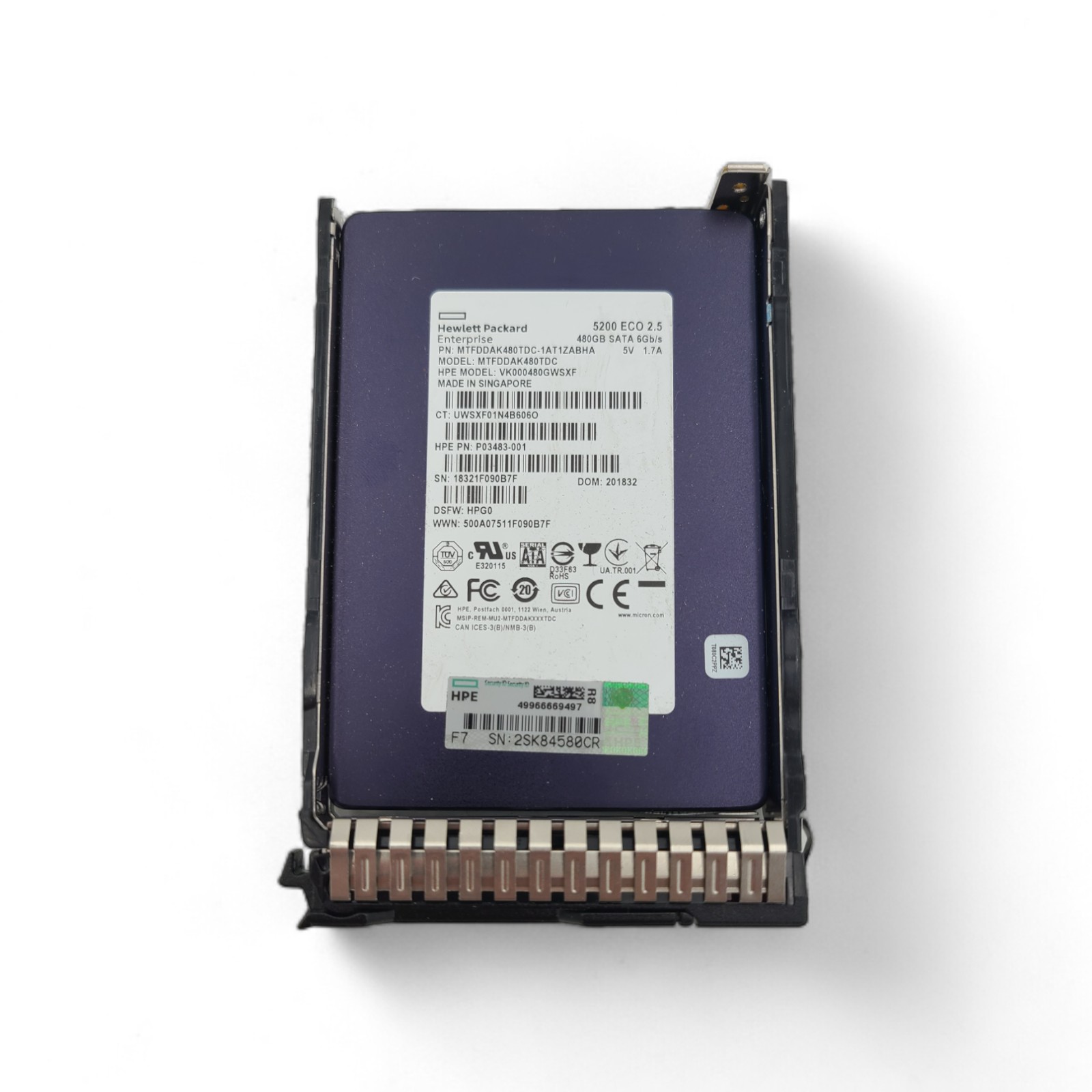 HP P04474-B21 HPE 480GB SATA 6G RI SFF SSD