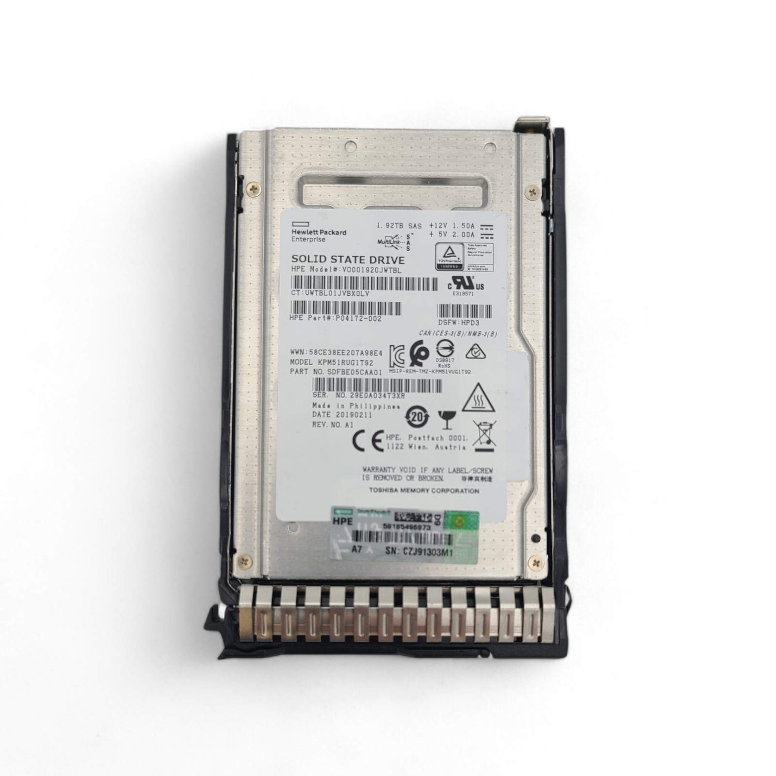 HP P04519-B21 HPE 1.92TB SAS 12G RI SFF SSD