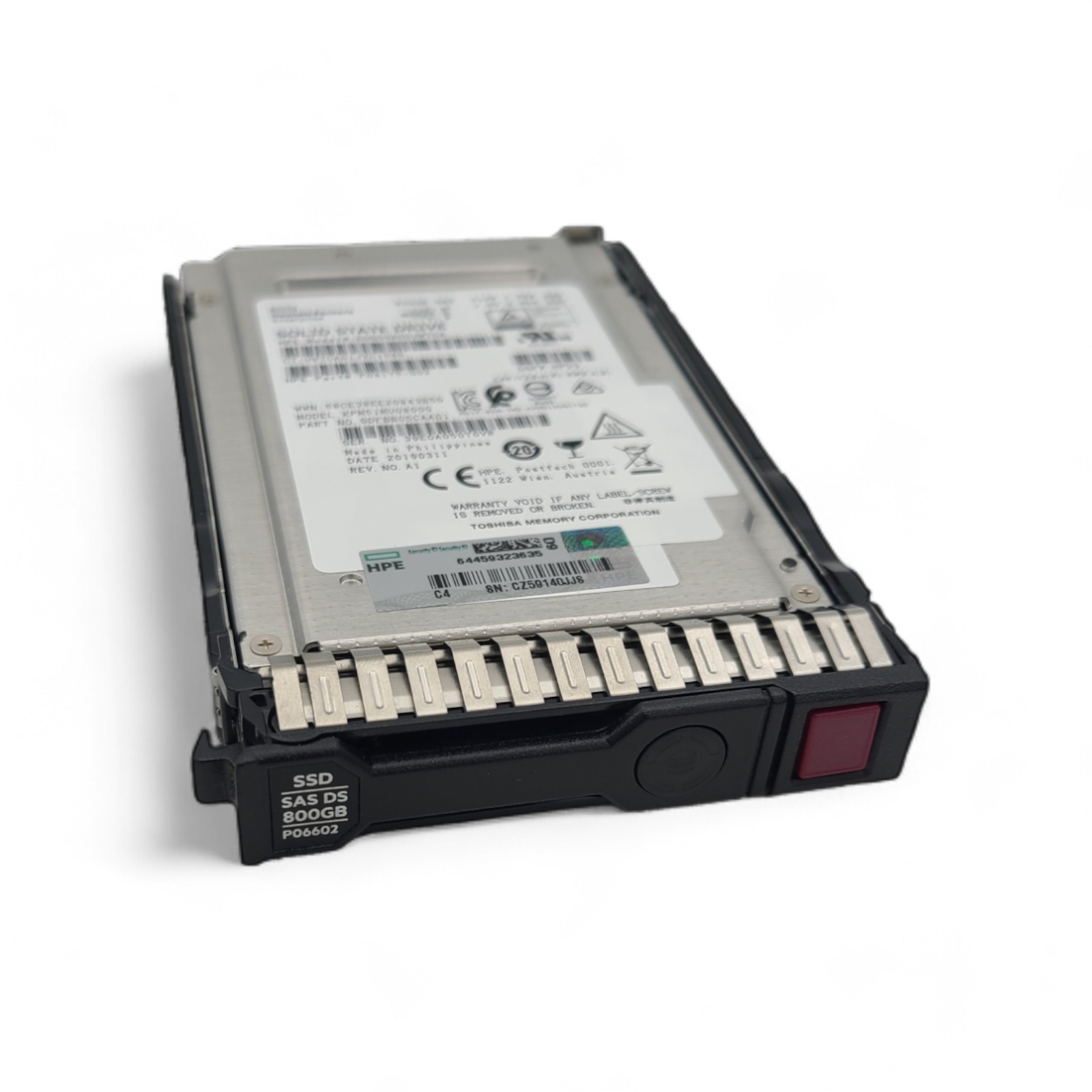 HP P04543-B21 HPE 800GB SAS 12G WI SFF SC PM5 SSD