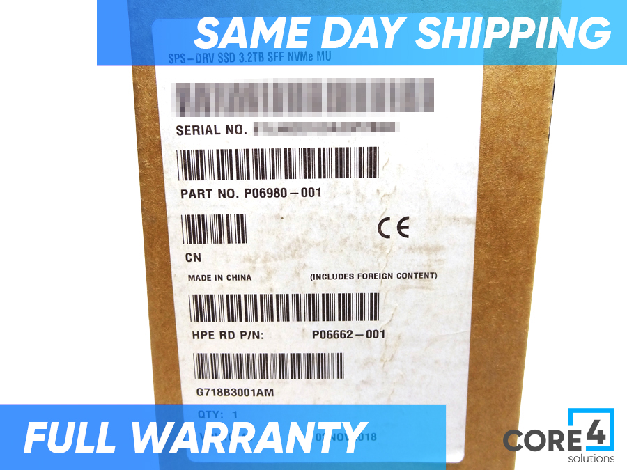 HP P06980-001 SPS-DRV SSD 3.2TB SFF NVMe MU - P06661-B21, SSDPE2KE032T8