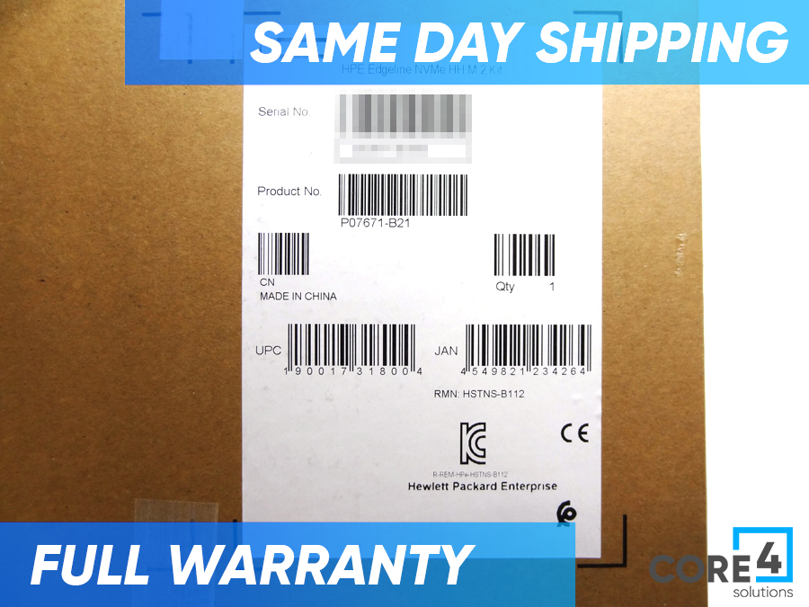 HP P07671-B21 EDGELINE NVME HH M.2 KIT *New Sealed*