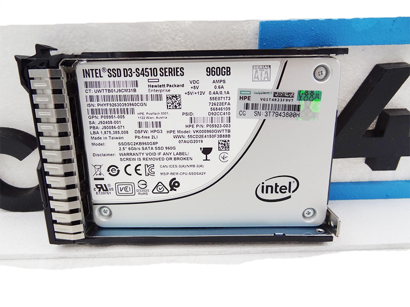 HP P08569-001 HPE 960GB SATA 6G READ INTENSIVE SFF SC S4510 SSD