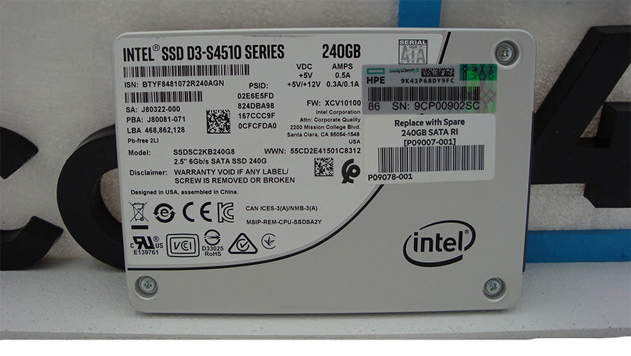 HP P09007-001 HPE 240GB 6G 2.5INCH NHP SATA SSD