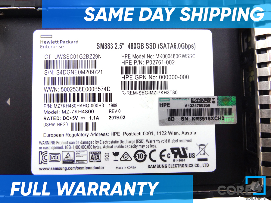 HP P09712-B21 480GB SSD 6G SATA MU SSD *New Sealed* - P09907-001