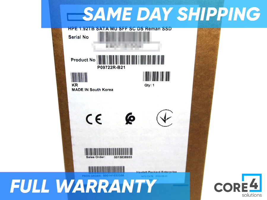 HP P09722-B21 1.92TB 6G SATA MU SSD - P09912-001