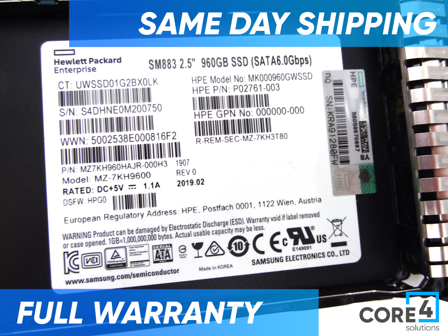 HP P09909-001 960GB SATA 6G MIXED USE SFF SSD - P09716-B21