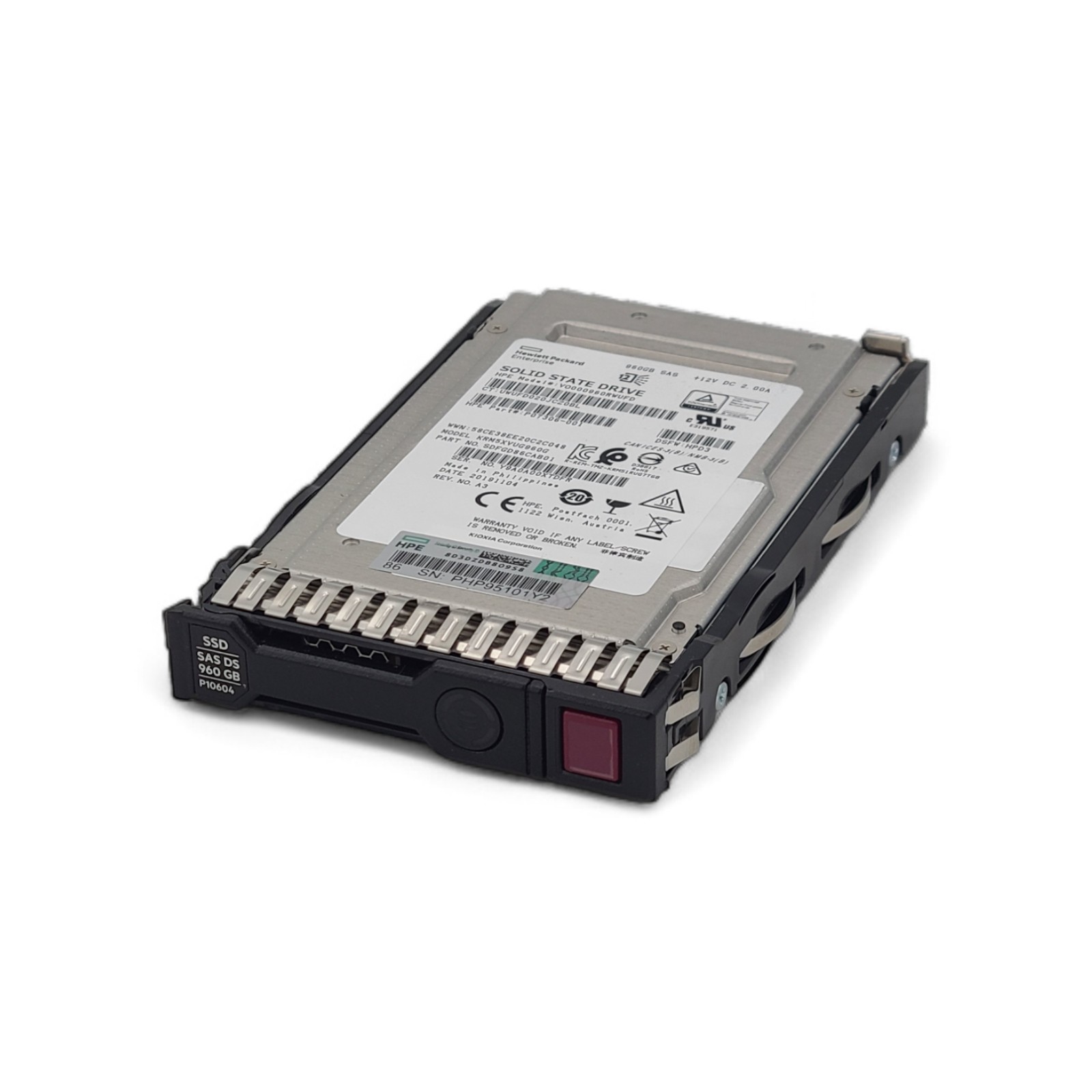 HP P10604-001 HPE 960GB SAS 12G MU SFF SC VSAS RM5 SSD