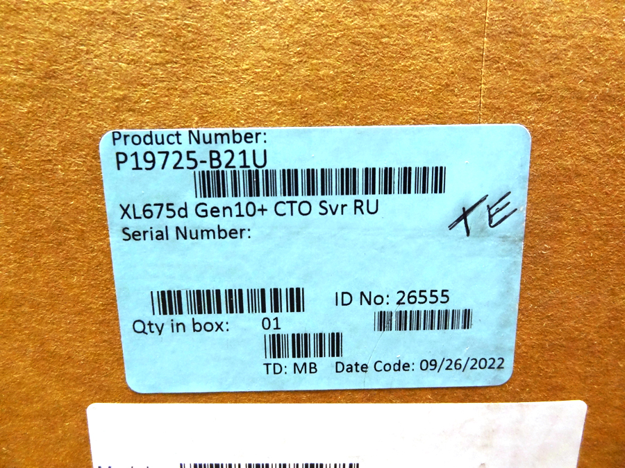 HP P19725-B21 HPE PROLIANT XL675D GEN10 PLUS CTO