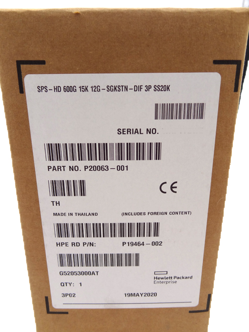 HP P20063-001 SPS-HD 600G 15K -SGKSTN-DIF 3P SS20K