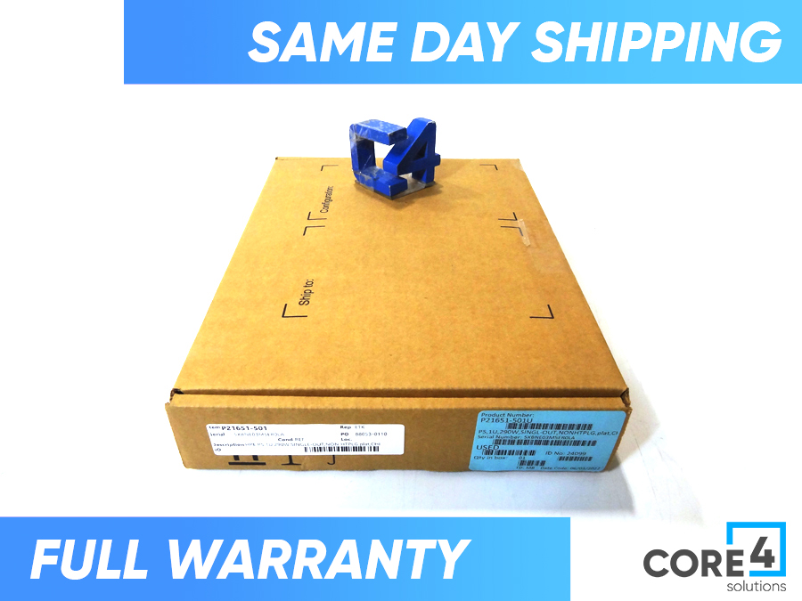 HP P21651-501 PS,1U,290W,SINGLE-OUT,NON HTPLG,plat,CHI