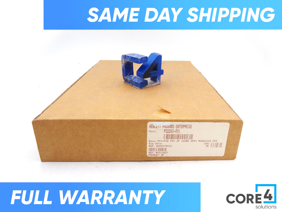 HP P22202-001 Mellanox MCX4121A-XCHT Dual Port 10GbE Adapter *New Bulk* 