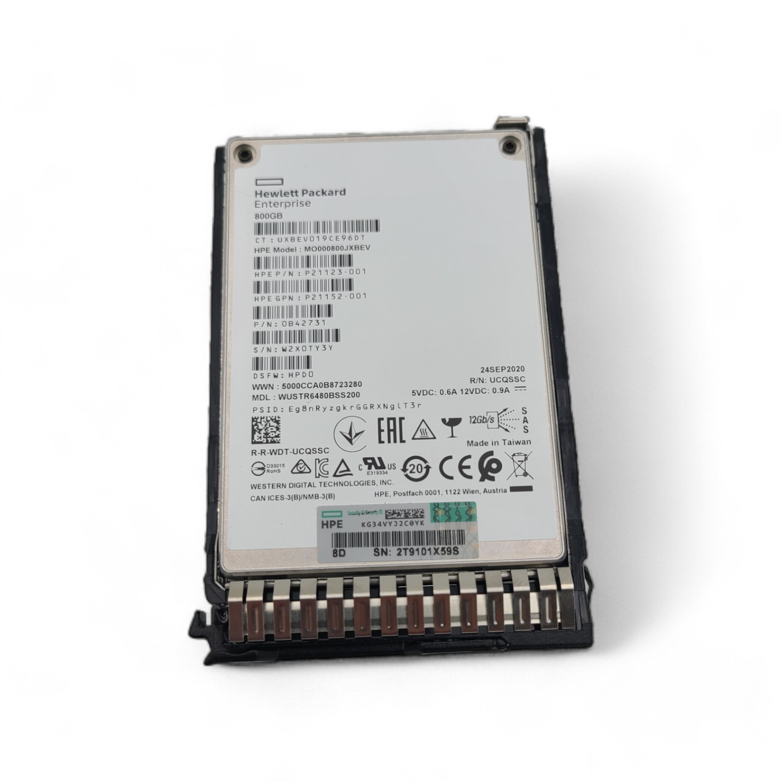 HP P22581-001 HP 800GB SAS 12G 2.5in SSD