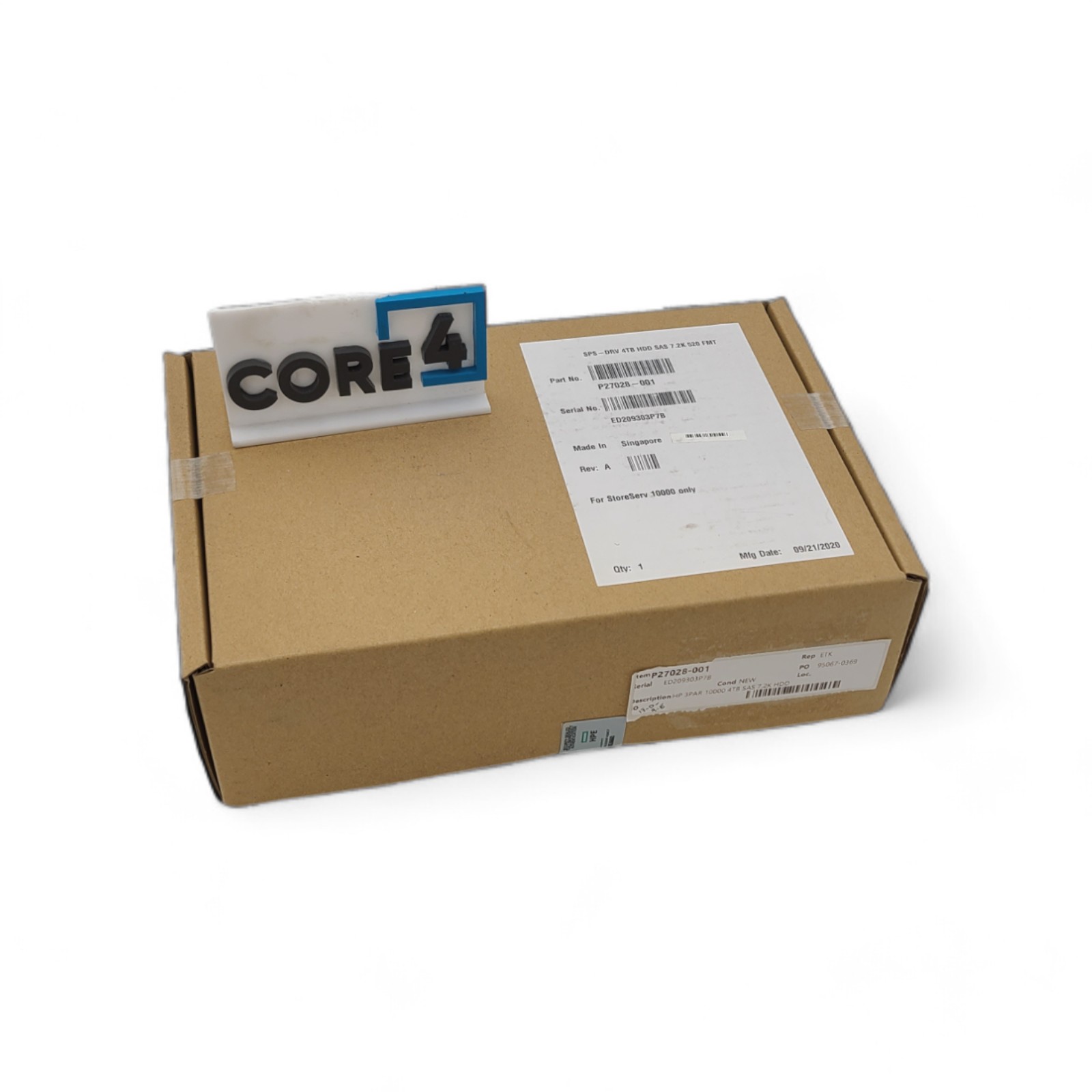 HP P27028-001 HP 3PAR 10000 4TB SAS 7.2K HDD