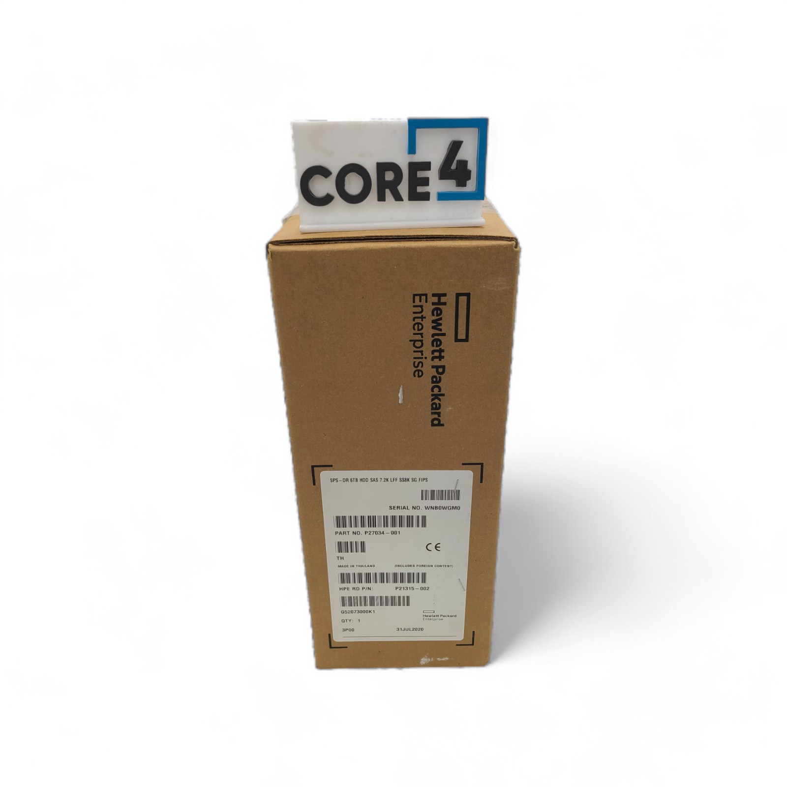 HP P27034-001 HPE 3PAR 8000 6TB SAS 7.2K LFF (3.5in) FIP