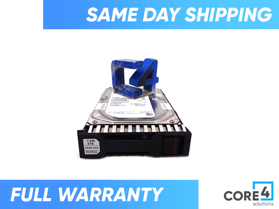HP P27036-001 SPS-DR 8TB HDD SAS 7.2K LFF SS20K FIPS *New Bulk*