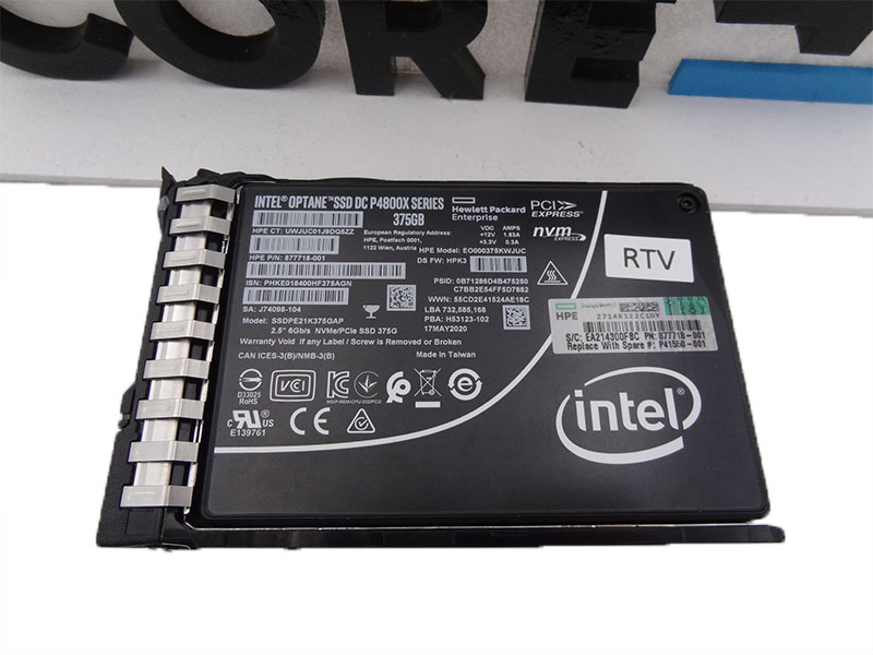 HP P40552-B21 HPE 375GB NVMe Gen3 High Performance Low Latency SSD
