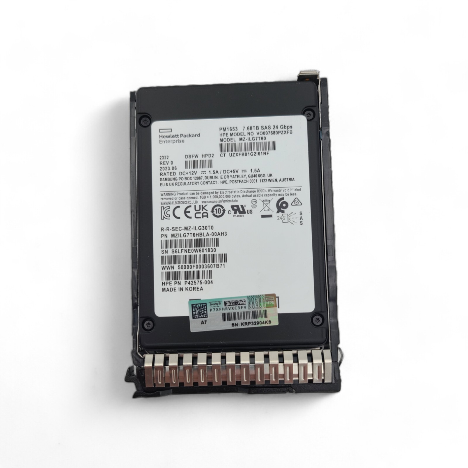 HP P49739-001 HPE 7.68TB SFF SAS RI SC MV