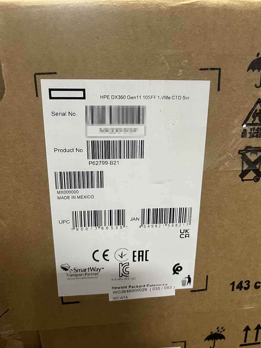 HP P62799-B21 DX360 Gen11 10SFF NVMe CTO Server - New in box
