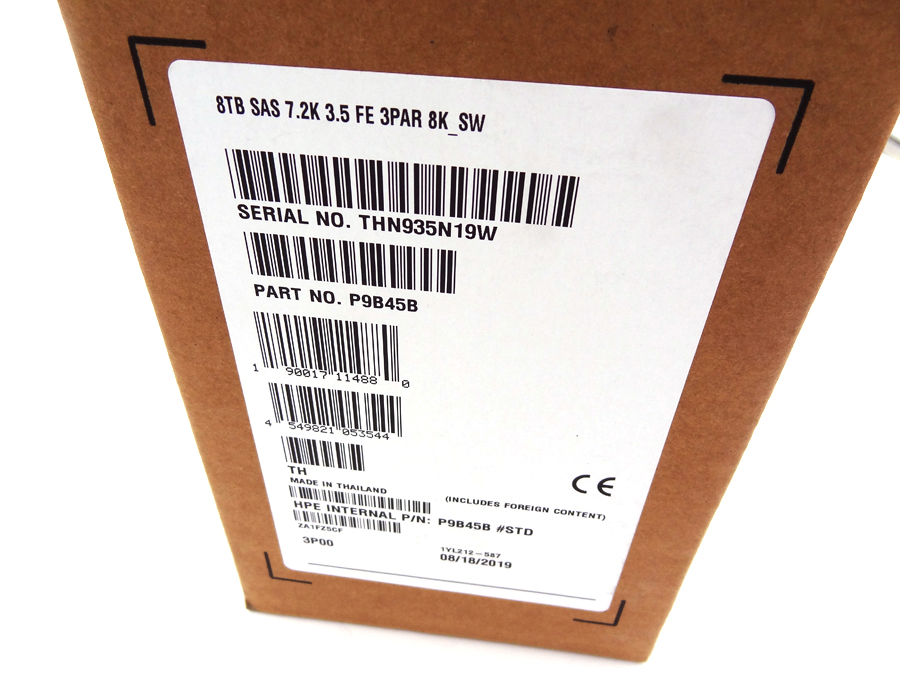 HP P9B45B 3PAR 8000 8TB SAS 7.2K LFF FIPS *New Sealed* - 846593-001