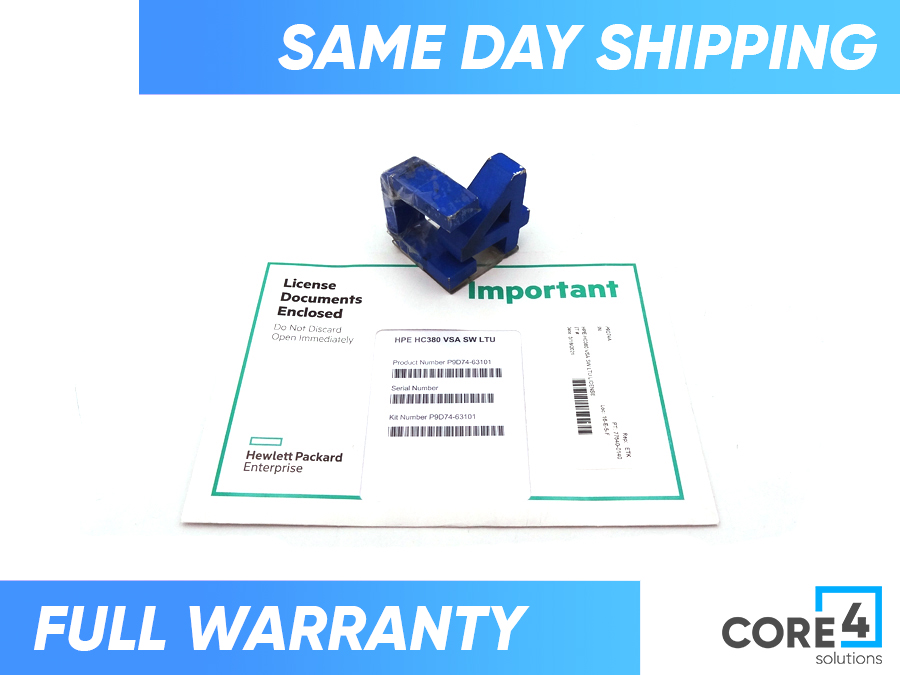 HP P9D74-63101 HPE-HC380 VSA SW LTU License (P9D74A) *New*