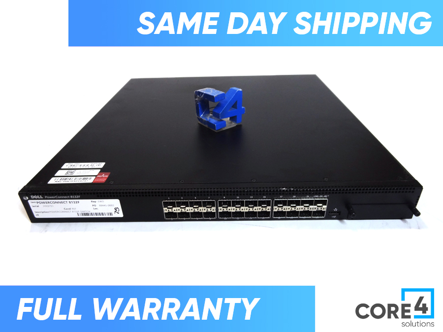 DELL POWERCONNECT 8132F SWITCH - W0HV1, 7D1GN, KWHG3, PTM0F