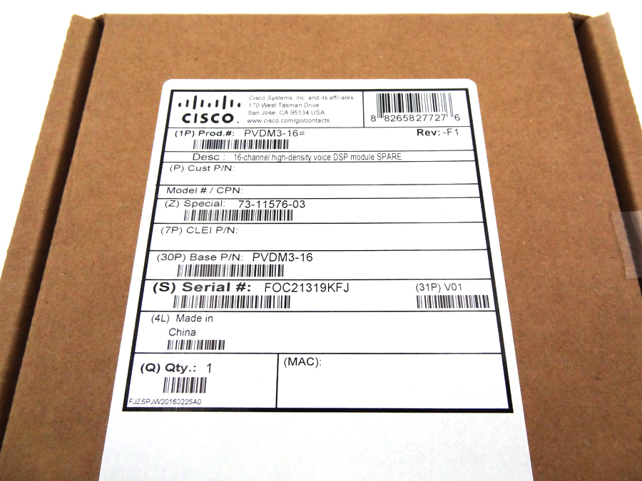 Cisco PVDM3-16 16-Channel Voice and Video DSP Module *New Sealed*