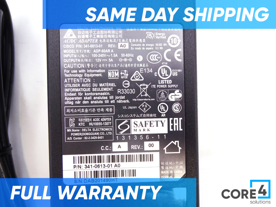 CISCO PWR-60W-K21-AC K.21 COMPLIANT 60W POWER SUPPLY FOR