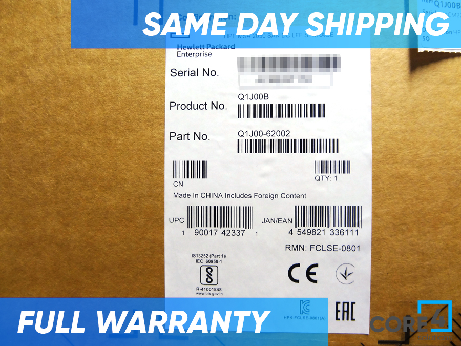 HP Q1J00B MSA 2050 SAN Dual Controller LFF Storage *New Sealed* - Q1J00A 